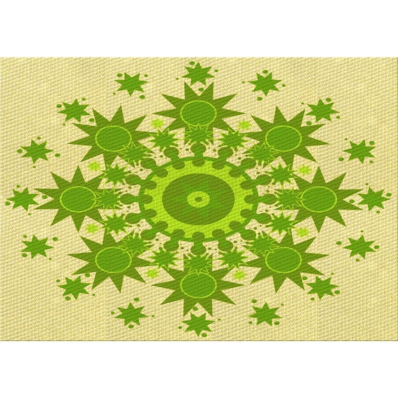 Ahgly Company Machine Washable Indoor Rectangle Transitional Pistachio Green Area Rugs, 2' x 3'