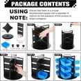 thumbnail image 4 of Rotating Storage Bins Tool Organizer 3 Tiers Hardware Crafts Small Parts, Nuts and Bolts, Revolving 12 Bins Storage for Workshop, Shed, Garage, Home(Blue)$$Tools & Hardware Other, 4 of 7