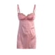 thumbnail image 1 of Vestido sexy con tirantes para mujer: tirantes de encaje escotados, color liso ajustable, ropa de fiesta para verano, tejido de poliéster, tallas S-L, busto 88-96 cm., 1 of 8