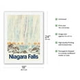 thumbnail image 2 of Niagara Falls New York - Canadian Boarder - Vintage Airline Travel Poster c.1968 - Japanese Unryu Rice Paper Art Print (Unframed) 18 x 24 in, 2 of 4