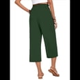 thumbnail image 4 of Pantalones Cortos para Mujer, Informales, con Cordón y Bolsillos, Holgados, de Cintura Alta y Pierna . Verde S, 4 of 6