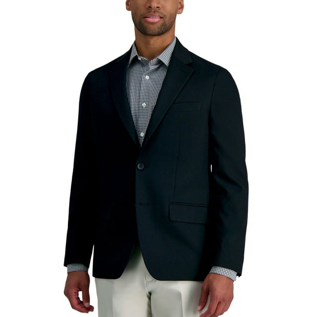 Haggar Men's Stretch Gabardine Tailored Fit Travel Blazer