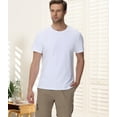 thumbnail image 5 of wirarpa Mens 2 Pack Cotton Crew Neck T-Shirts Short Sleeve Summer Tops Fashion Basic Tees White Size Medium, 5 of 6