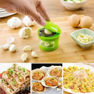  Evenly Sliced Garlic Slicer,Manual Push Garlic Cutter