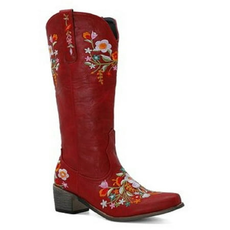 

Autumn And Winter High-tube Mid-heel Sleeve Square-toe Wedding Boots Ethnic Embroidery Flower Women Boots