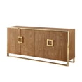 thumbnail image 3 of Inspired Home Moani Sideboard Buffet 4 Doors, 2 Adjustable Shelves, Ash Brown, 3 of 10