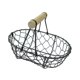 thumbnail image 2 of Cestas de alambre de metal para huevos, cesta de frutas, cesta decorativa retro para reuniones y verduras. Negro, 2 of 9