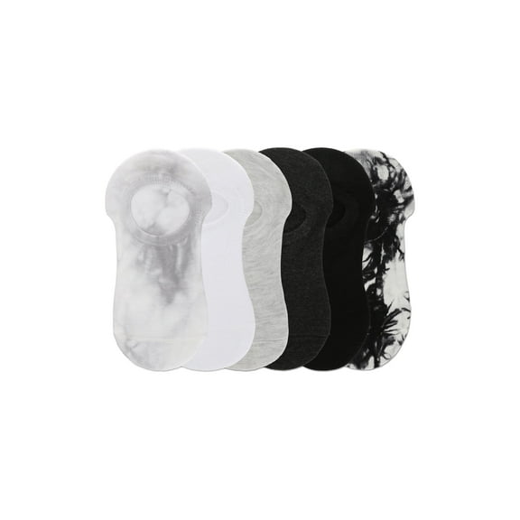 MeMoi Women's 6 Pair Pack Tie Dye No Show Sneaker Liners - Womens - Female, 9-11, Burgundy