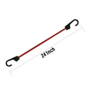 (3 pack) Hyper Tough 2-Pack 24 inch Standard Bungee Cords, Rubber, Red, 0.3 oz