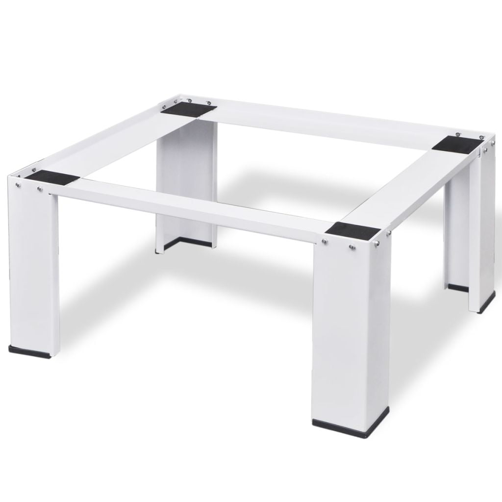Kepooman Steel Stand Raiser for Utility Room, White Kepooman Steel Stand Raiser for Utility Room, White