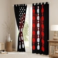 thumbnail image 3 of Homewish Bowling Gamer Black Out Curtains For Teens,American Flag Curtains Pack of 2 (42x63 Each),Sport Ball Game Bedroom Curtains,Luxury Bedroom Decor, 3 of 6