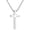Medium silver cross: 1.77" * 1.02", variant on Cross Necklace for Men, Mens Cross Necklaces with 2.5mm Rope Chain, Stainless Steel Pendant Chain 16-28 Inch