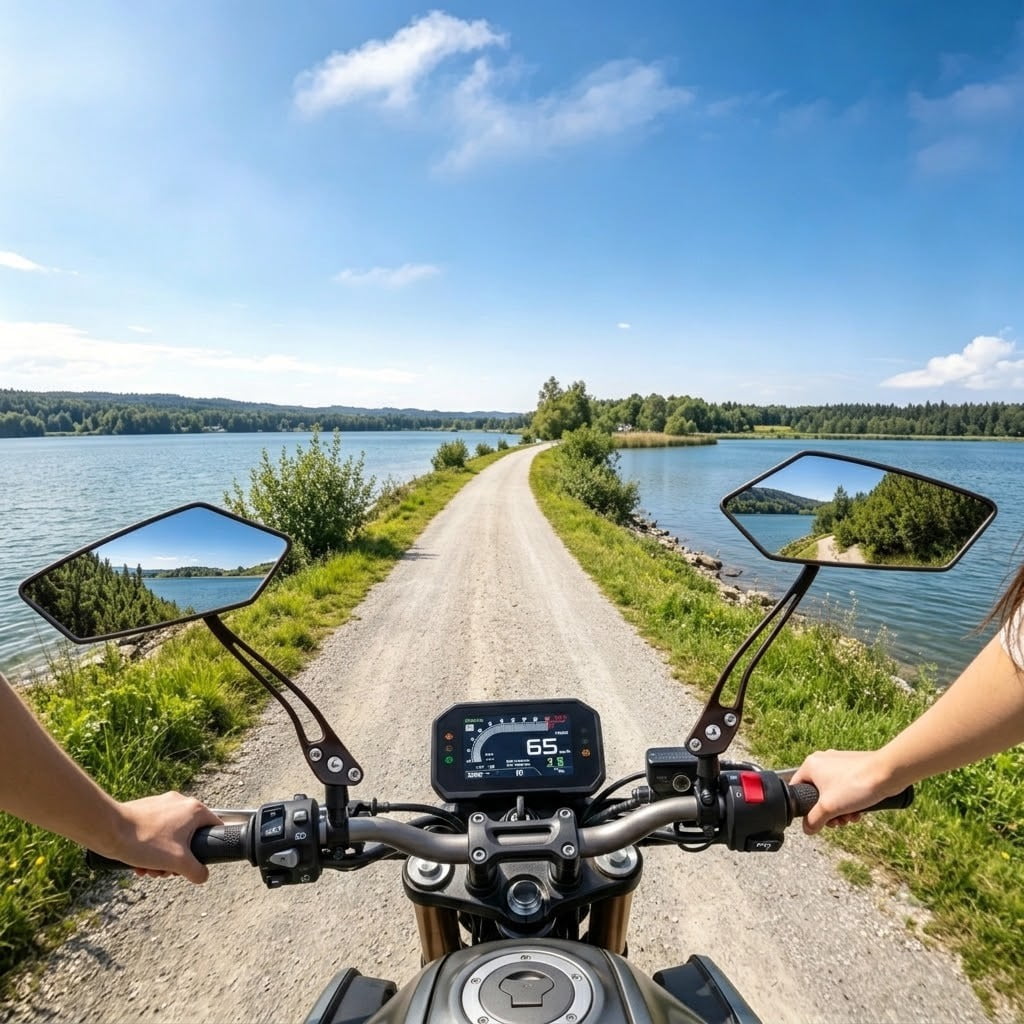 1 Pair Bike Mirror, Rotaty Diamond MTB Road Cycling Bicycle Handlebar Rear View Glass
