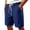 #02 Blue 【Mix & Match: Stock Up on Your Favorite Colors】, variant on Men's Solid Basic Drawstring Casual Shorts, Wrinkle Resistant Fine Craft Side Storage Pockets for Summer Jogging Everyday | TruHer,Black 2XL
