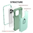 thumbnail image 4 of Elehold Hybrid Rugged Case for iPhone 14 Pro Max with Magnetic Ring Holder Kickstand Hard PC Soft Silicone Anti-Scratch Shockproof Protective Case For iPhone 14 Pro Max 6.7 inch,Green, 4 of 8