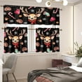 thumbnail image 2 of Deer Christmas Kitchen Curtains Sets for Windows Reusable Kitchen Window Curtains Small Kitchen Decor Farmhouse Window Curtains for Living Room Set of 3, 2 of 3