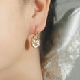 thumbnail image 2 of Qingyeji Tulip Drop Earrings for Women, 18K Gold Plated Pearl Earring for Gift, Birthday Gift, 2 of 5