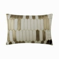 thumbnail image 1 of The HomeCentric Designer Ivory 12"x24" (30x60 cm) Rectangle Pillow Covers, Linen Applique Lumbar Pillow Covers, Geometric Pattern Modern Style - Gold Heist, 1 of 3