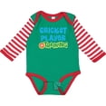 thumbnail image 3 of Inktastic Cricket Player in Training Boys or Girls Long Sleeve Baby Bodysuit, 3 of 5