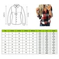 thumbnail image 2 of Women's Casual Plaid Long Sleeve V Neck Sexy Shirts Loose Jacket Tops, 2 of 2