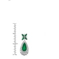 thumbnail image 3 of EMERALD DROP EARRINGS, Wedding Earrings, Emerald Earrings, Gift For her, 4.00 Ct Pear Cut Green Emerald Drop & Dangle Earrings, 3 of 4