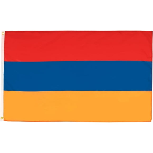 2024 Paris Olympics Armenia Flag - 3x5 Ft - 100D Polyester Armenian Banner with Two Metal Grommets - Fade Resistant - Vivid Colors - 3' x 5' Feet - 150x90 Cm_Special Gift
