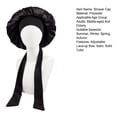 thumbnail image 5 of Toudaret Women Shower Cap Sleeping Satin Bonnet  Adjustable Lace-up Bow High Density Women Braids Curly Night Hat Beauty Parlor Cap Salon Hat, 5 of 8