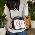 thumbnail image 3 of Bolso de las , bolsos del maletín del cuero de la PU en forma del teléfono de las mujeres con ajustables de la manera Blanco negro Baoblaze Bolsos cruzados, 3 of 8