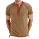 thumbnail image 1 of Men's Fashion Collar Color Block Shirt Casual Short Sleeved TopL, 1 of 4