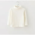 thumbnail image 4 of BULLPIANO 0-4Y Toddler Girl Pullover Sweater Turtleneck Tops Solid Shirt Kids Pullover Long Sleeve T-Shirt, 4 of 4