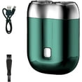 thumbnail image 1 of Repertoireof Shaver, Upgraded Electric Shaver for Men - Dual Magnetic Head, 7500 Rpm, Wet & Dry Usb Rechargeable Pocket Razor, Portable Mini Travel Razor, Waterproof & Low Noise (Green), 1 of 7