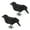 2pcs, variant on Fridja 2 Pieces 6.7 Inch Halloween Realistic Black Feathered Crow Handmade Stand Crows Ravens for Halloween Decorations