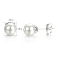 thumbnail image 2 of Yoursfs 8mm Pearl Stud Earrings for Women White Gold Plated Classic Freshwater Cultured Pearl Studs Simple Piercing Earrings, 2 of 4