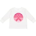 thumbnail image 3 of Inktastic Breast Cancer Pink Ribbon Retro Girls Long Sleeve Toddler T-Shirt, 3 of 5
