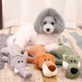 thumbnail image 2 of Juguete para mascotas con sonido de felpa, juguete para perros, León, elefante, Lobo, molinillo para perros, resistente a mordeduras, 3 uds., 2 of 5