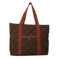thumbnail image 1 of Bolso de mano hinchado para mujer bolso de invierno de ocio para niñas de Color de contraste de gran capacidad, 1 of 9