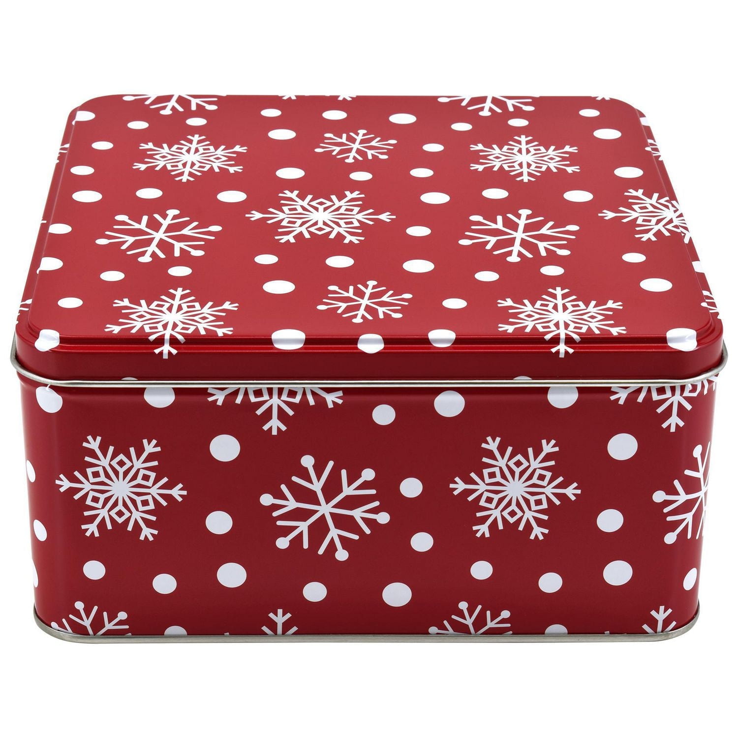 HOLIDAY TIME SQUARE TIN LARGE