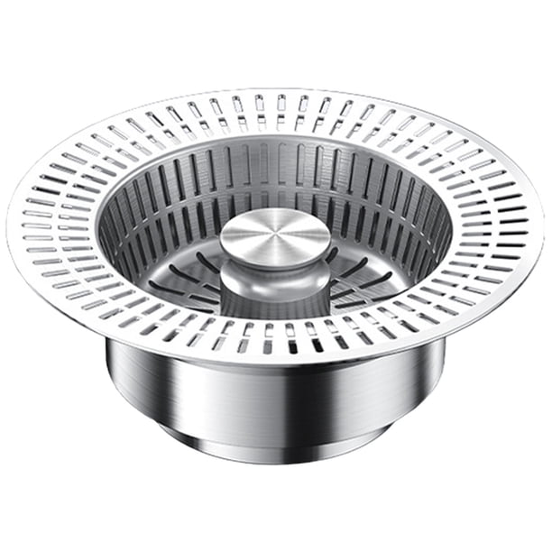 Ayuda para fregadero de acero inoxidable 3 en 1, colador de drenaje para fregadero de cocina, tapón para fregadero