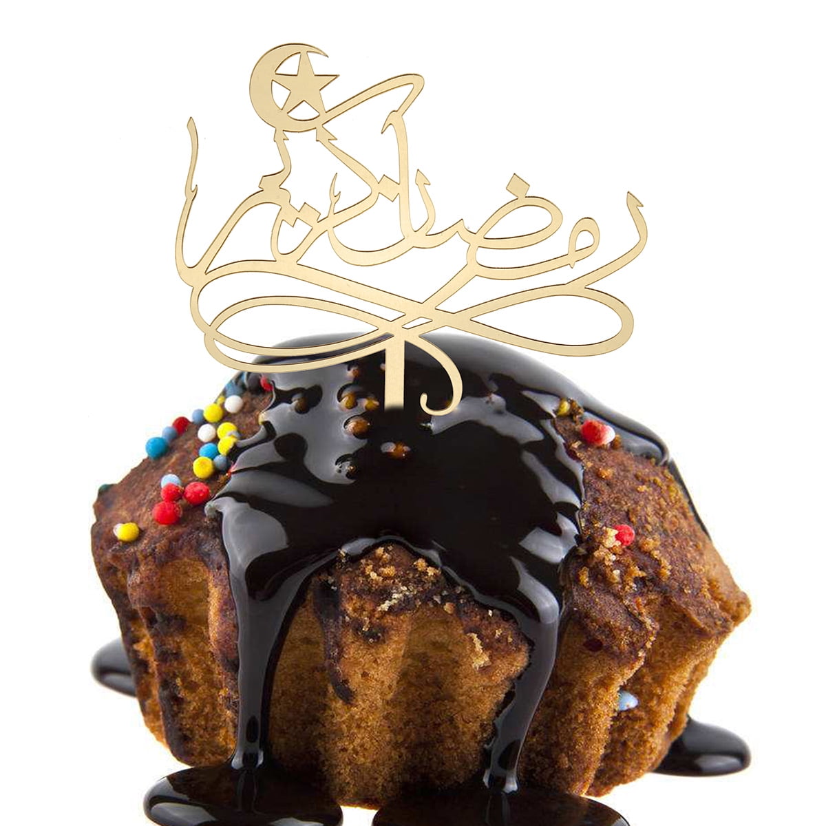 Eid Ramadan Mubarak Cake Topper Muslim Iftar Baking Tools Islamic Hajj Crescent Party Dinner
