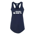 thumbnail image 2 of Mocha Joe's Coffee Stand Shop Logo | Womens Pop Culture Jersey Racerback Tank Top, Navy, Medium, 2 of 4