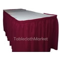 thumbnail image 3 of 14' Ft. POLYESTER PLEATED TABLE SET SKIRT skirting Trade show 24 colors Catering", (Color: Burgundy), 3 of 3