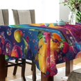 thumbnail image 3 of BZSMCE Square Tablecloth Tropical Paradise Parrot Pattern Tableclothes, 3 of 9