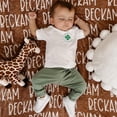 thumbnail image 2 of Infant Toddler Baby Boy St Patricks Day Outfits Short Sleeve Shirts Clover Sweatshirt with Pants 2Pcs Clothes Set (Green, 0-6 Months), 2 of 10