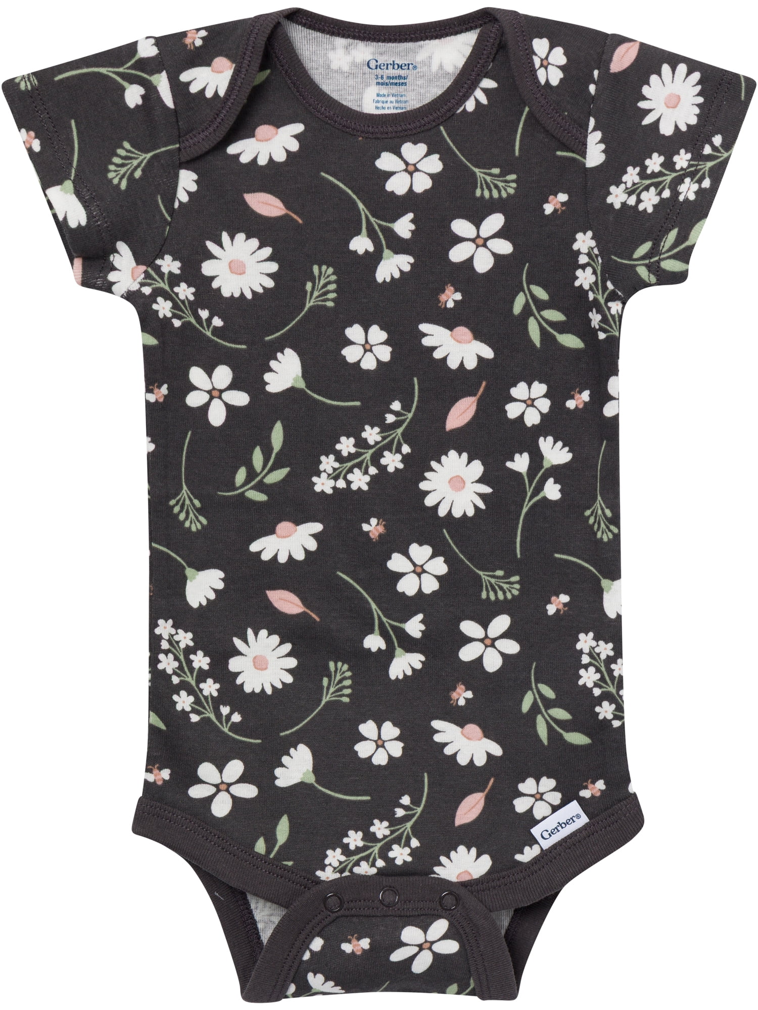 Gerber Baby Neutral Short Sleeve Onesies, 8-Pack, Sizes 0/3 Newborn - 12 Months
