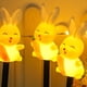 thumbnail image 5 of Pack de 6 luces solares LED | Conejo de Pascua, zanahoria, huevo Decoración exterior del jardín | Accesorios multicolores montados en el suelo | Resistente a la intemperie, con energía solar, fácil, 5 of 6
