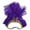 Purple, variant on Women's Carnival Role Playing Props Detachable Flowers Fashion Feather Hat Pink