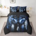 thumbnail image 3 of Feelyou Wolf King Animal Twin Bedding Sets 7-Piece, Western Dream Catcher Bedding Comforter Set, Hippie Woodland Wildlife Reversible Sheet Sets, Breathable Home Decor, 3 of 9
