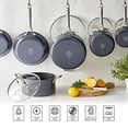 thumbnail image 4 of Martha Stewart 10-Piece Aluminum Non-Stick Enamel Cookware Set, Gray, 4 of 7