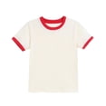 thumbnail image 4 of Nwiuh T-Shirts Basiques Unis pour Filles 1-15 Ans T-Shirts d'Été à Col Rond à Manches Courtes pour Enfants (Rouge, 5-6 Ans), 4 of 5