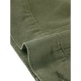 thumbnail image 6 of DARING DIVA Women's Button Down Long Sleeve Cropped Denim Jacket L Olive Green, 6 of 6